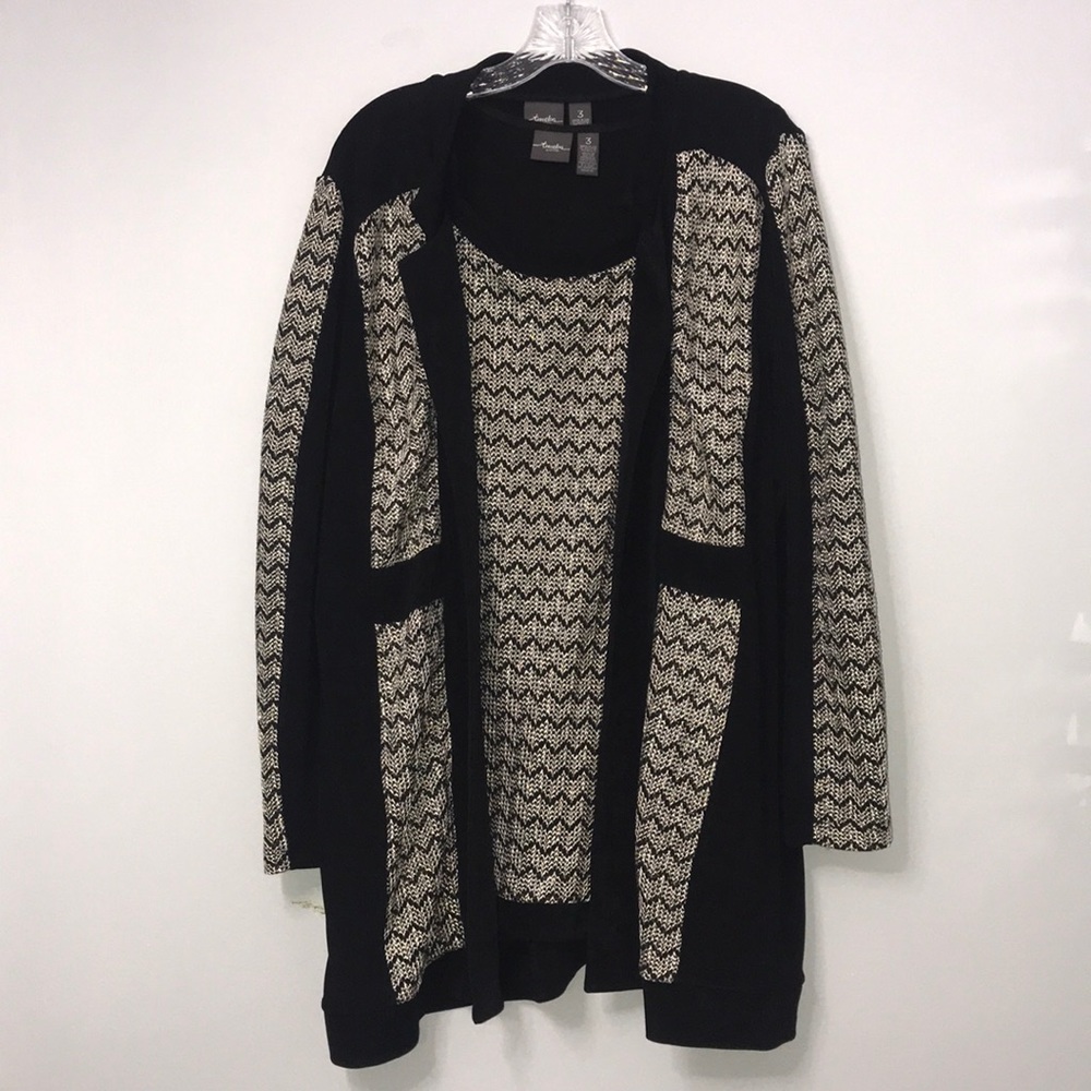 Travelers by Chico’s tank top and long cardigan